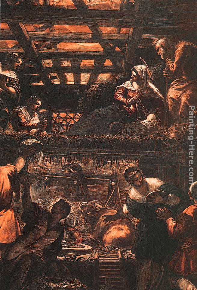 The Adoration of the Shepherds painting - Jacopo Robusti Tintoretto The Adoration of the Shepherds art painting